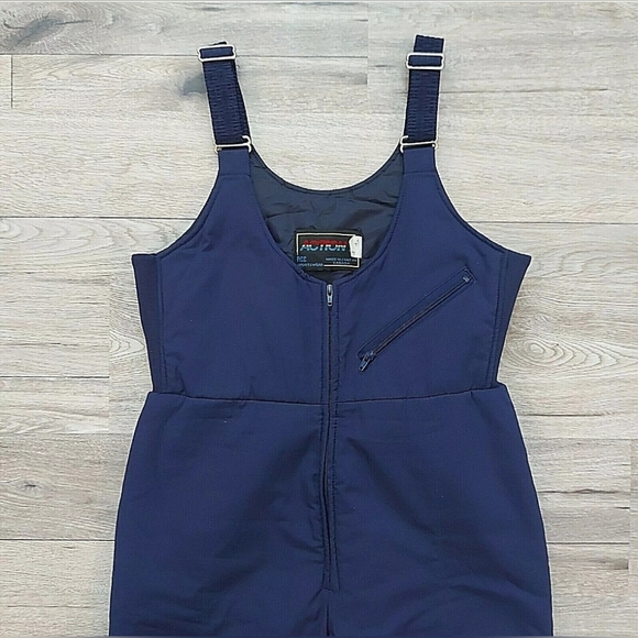 Vintage Action II Rice Sportswear Suspender Ski Pants Snow Bibs Size 14 Blue - Picture 3 of 7
